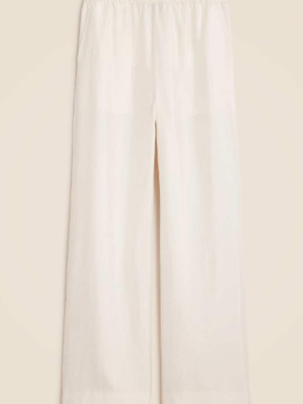 J. Crew Wide-Leg Cream Pants